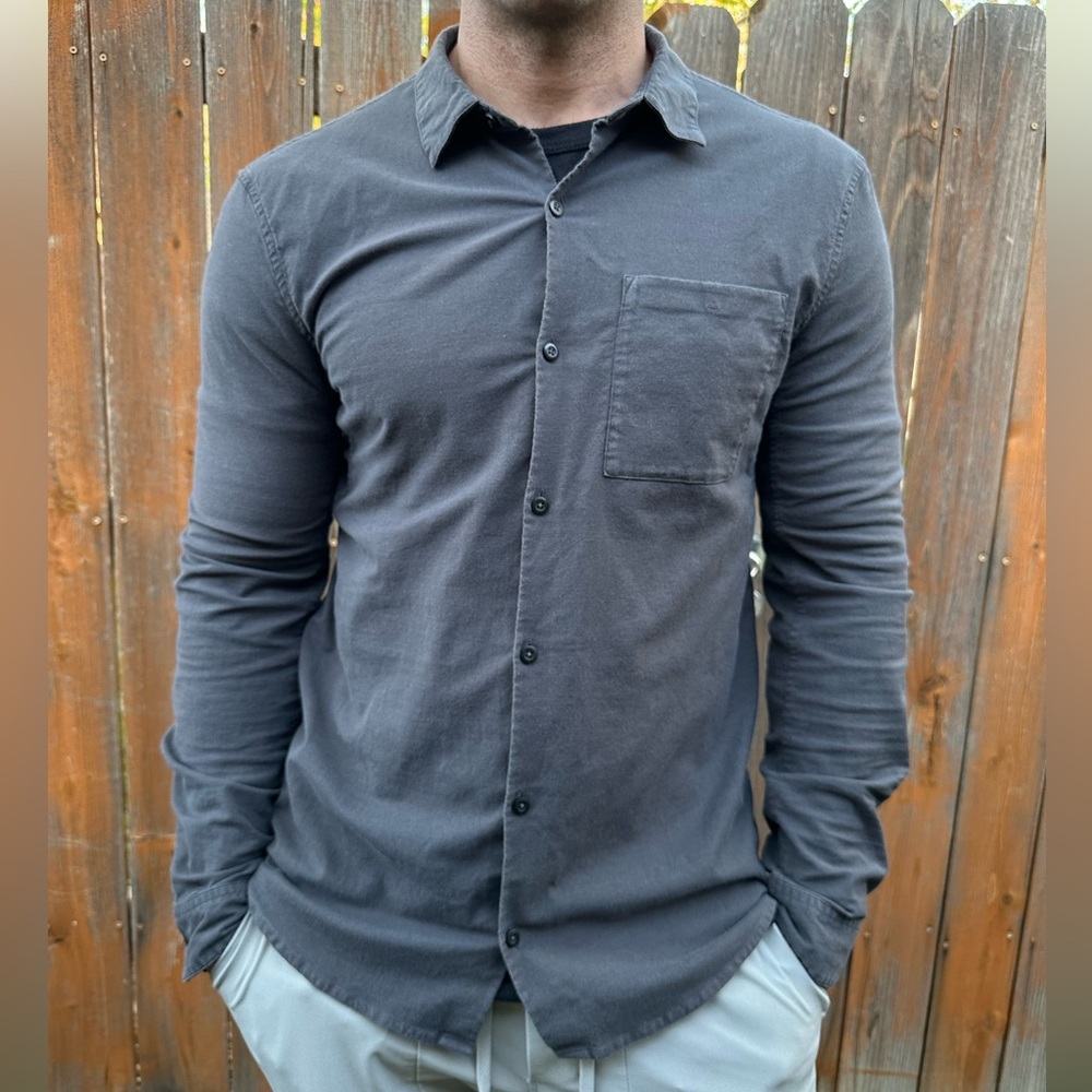 Lululemon long sleeve grey button up
